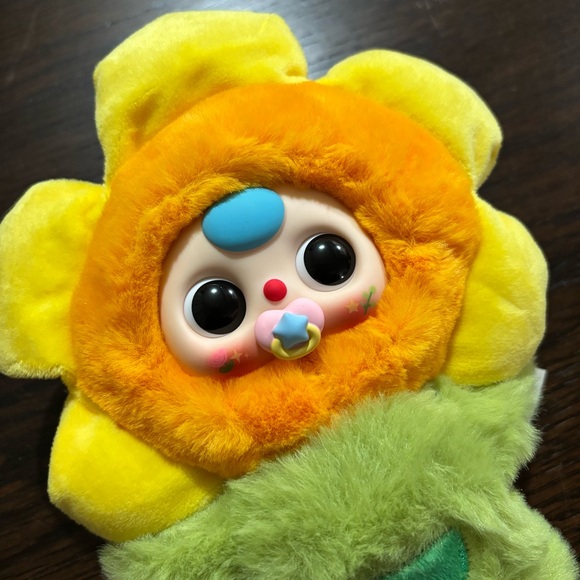 Baby Three Where's Spring Flower Series Plush Confirmed Sunflower w/ Pacifier - Picture 5 of 10